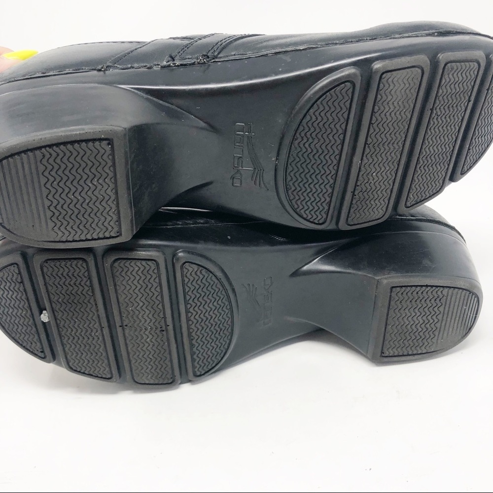 DANSKO | Black Clogs Slip On Strap Detail Heel 39 - Picture 10 of 11